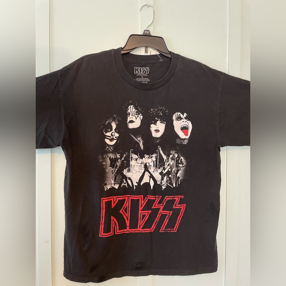 KISS band tee, black, size Large, good condition
